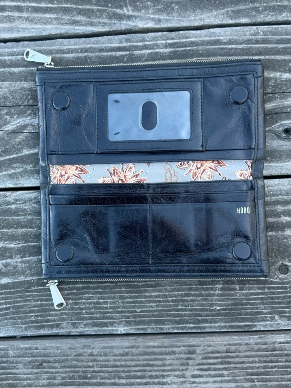 Hobo Black Leather Wallet - Picture 3 of 7